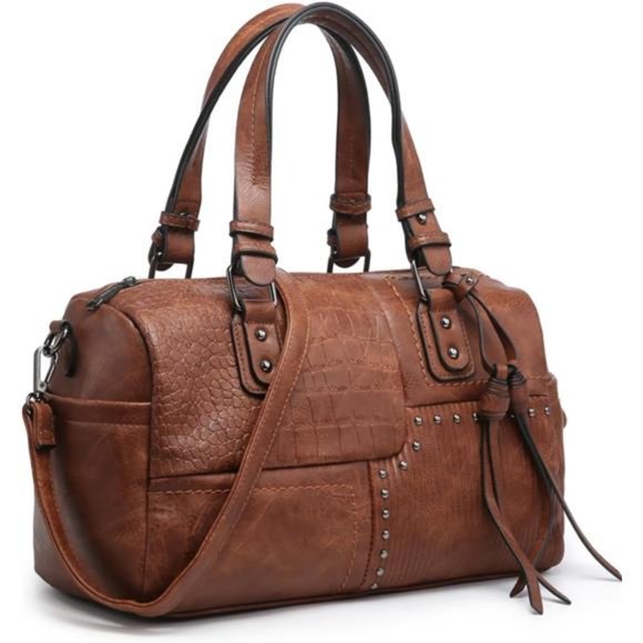 Handbags - Women Soft Vegan Leather Barrel Bags Large Hobo Top Handle Work Totes 0coffee